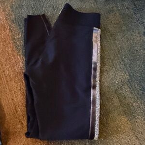 Ultracor SoulCycle Black Bottoms with Silver Glitter/ Velvet Trim size small